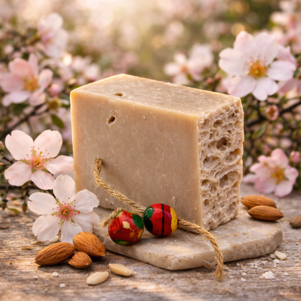 Kaltgerührte Seife Mandelöl 150 g – Besonders milde Schafmilchpflege | mykima®