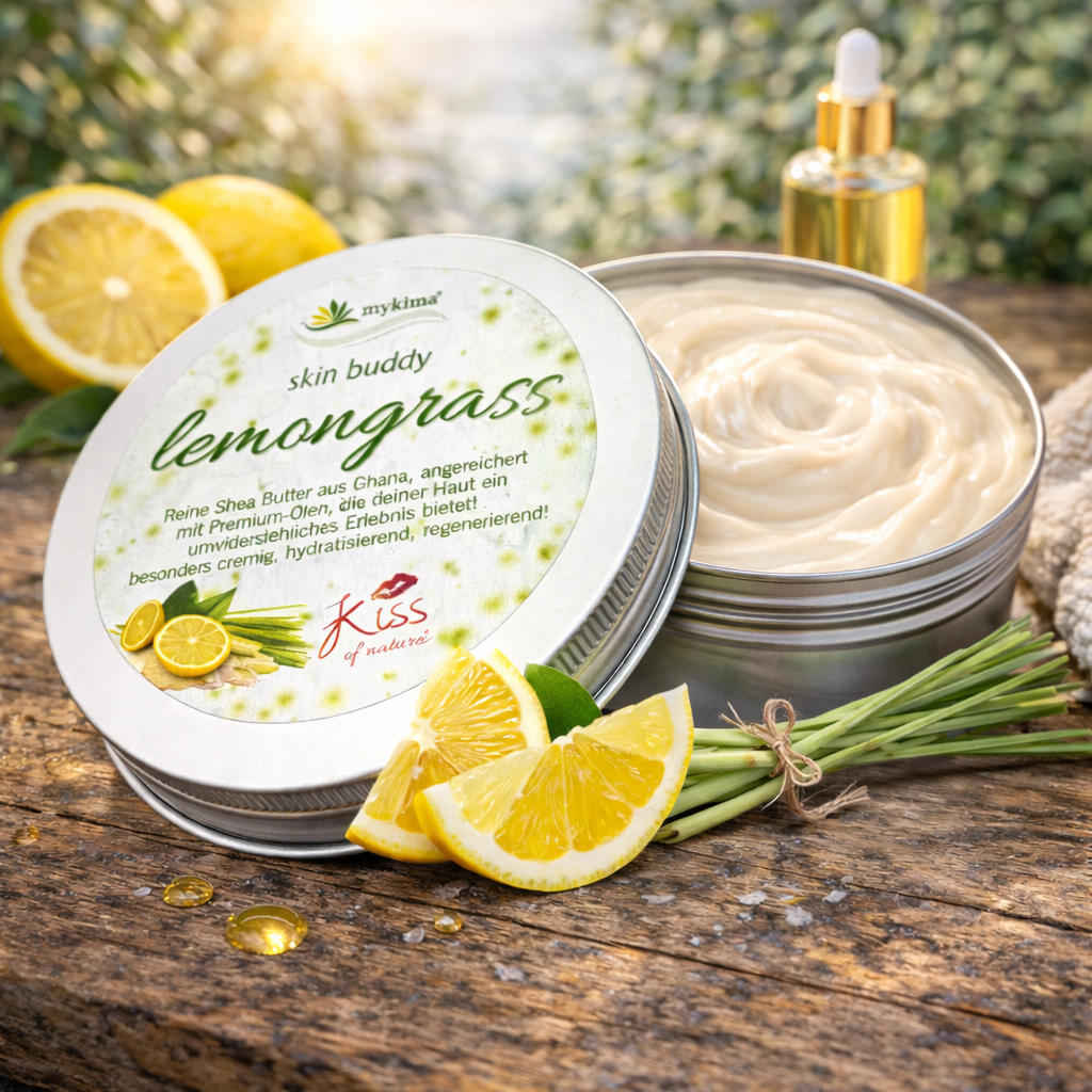 Skin Buddy Lemongras 100 g – Vitalisierende Duftpflege mit Sheabutter & Jojobaöl | mykima®