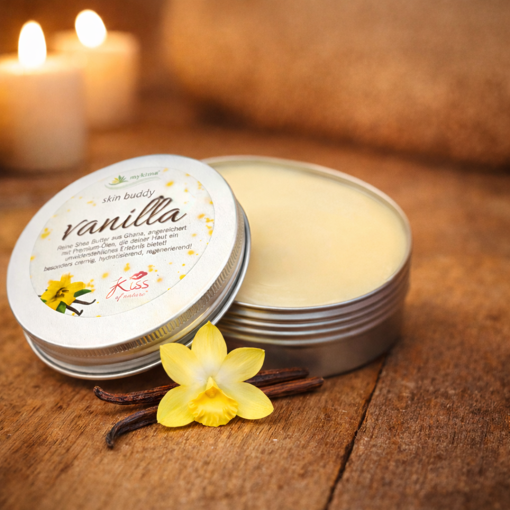 Skin Buddy Vanilla 100 g – Warme Duftpflege mit Sheabutter & Jojobaöl | mykima®