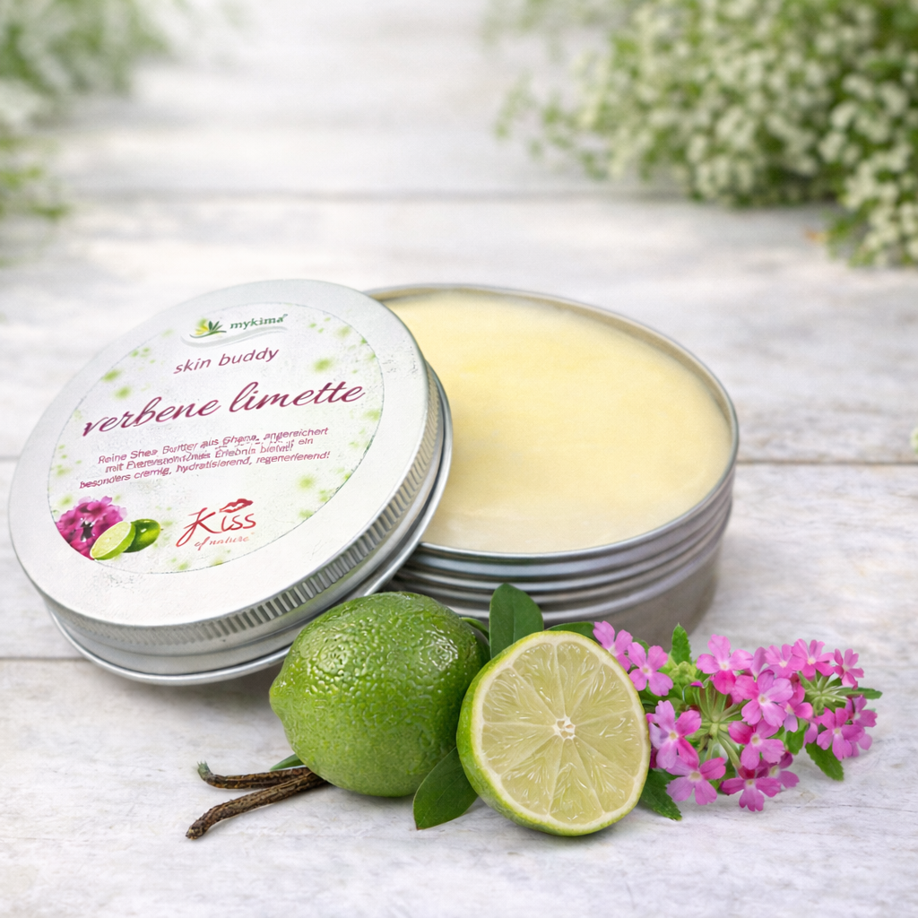 Skin Buddy Verbene-Limette 100 g – Herb-frische Duftpflege mit Sheabutter & Jojobaöl | mykima®
