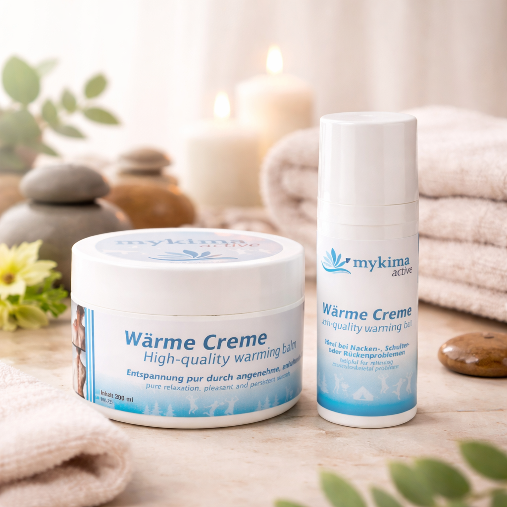 Wärme Creme Set – Dose mit Handspender | mykima®