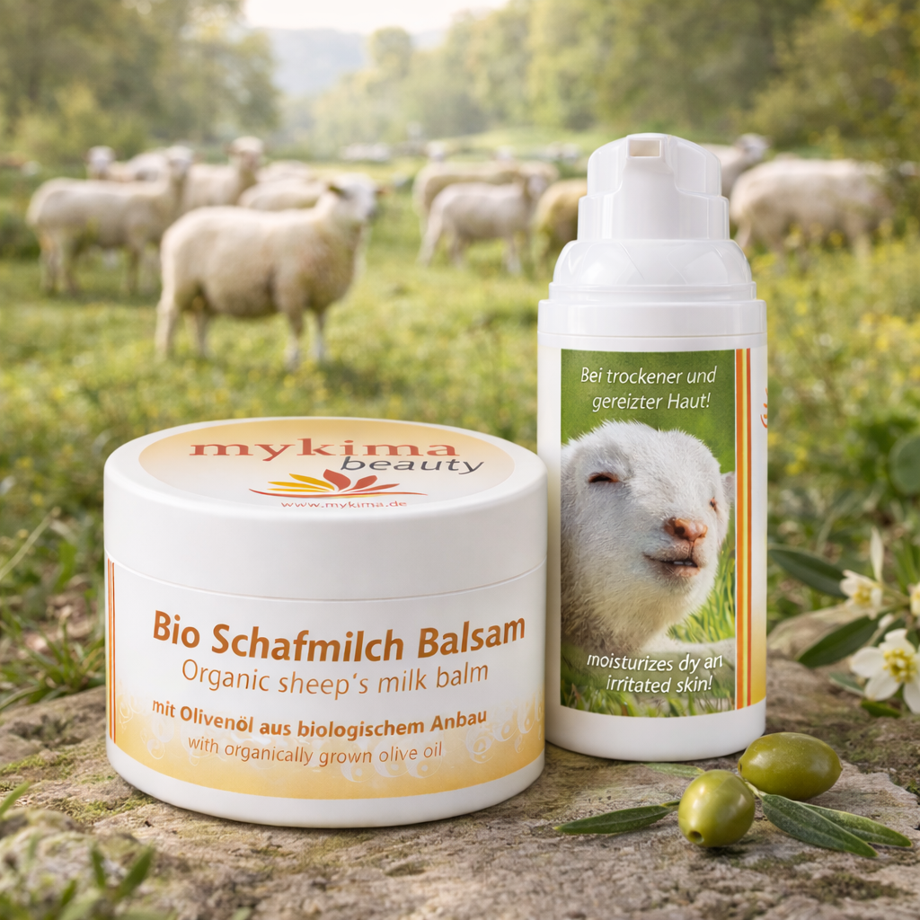 Bio Schafmilchbalsam Set – Dose mit Handspender | mykima®