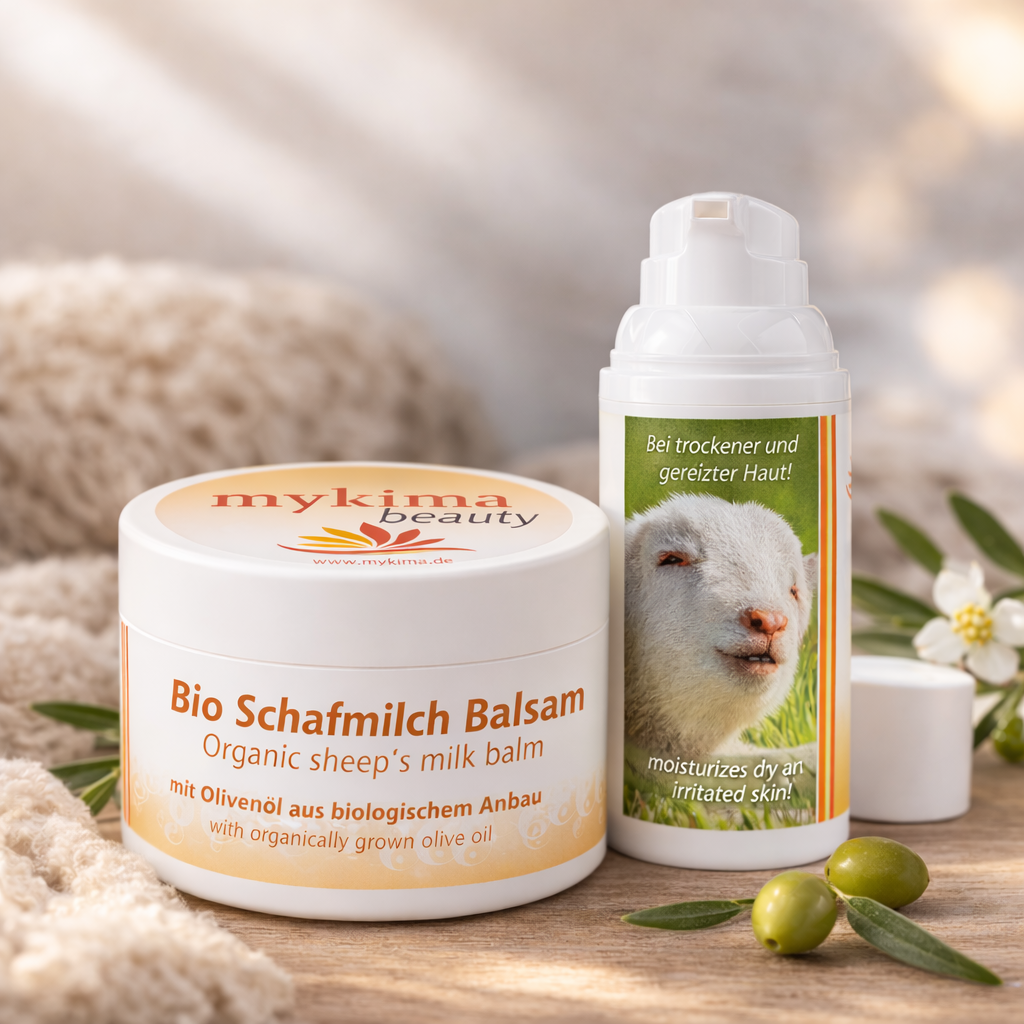 Bio Schafmilchbalsam Set – Dose mit Handspender | mykima®