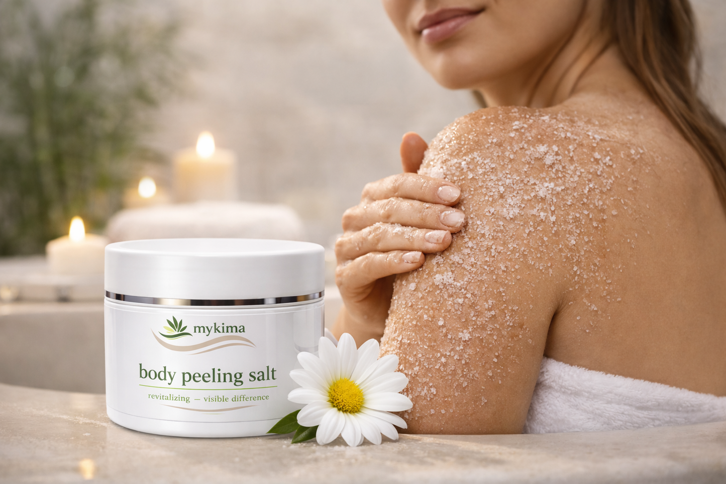 Body Peeling Salz 200 g – intensive Reinigung für glatte Haut | mykima®