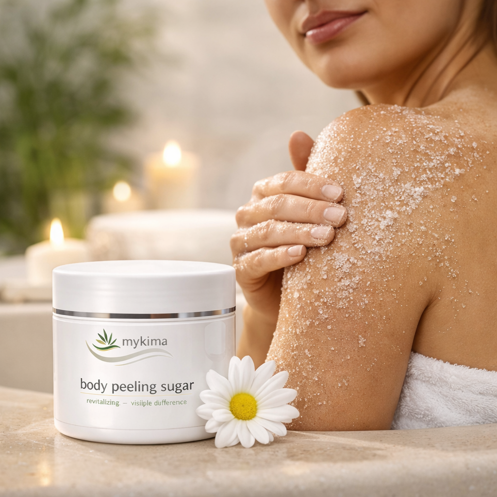 Body Peeling Zucker 200 g – sanfte Reinigung für glatte Haut | mykima®