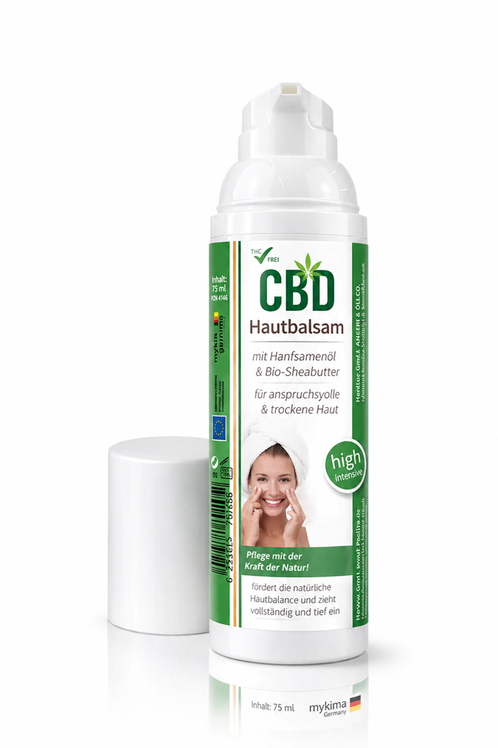 CBD Hautbalsam – Intensive Pflege für anspruchsvolle & trockene Haut 75ml Handspender