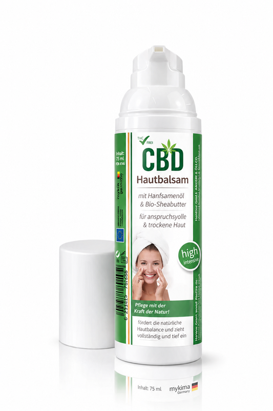 CBD Hautbalsam – Intensive Pflege für anspruchsvolle & trockene Haut 75ml Handspender