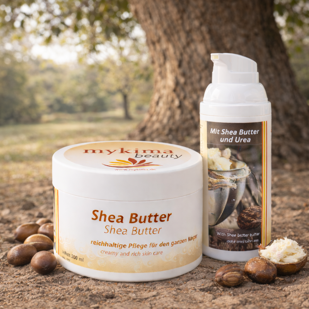 Sheabutterbalsam Set – Dose mit Handspender | mykima®