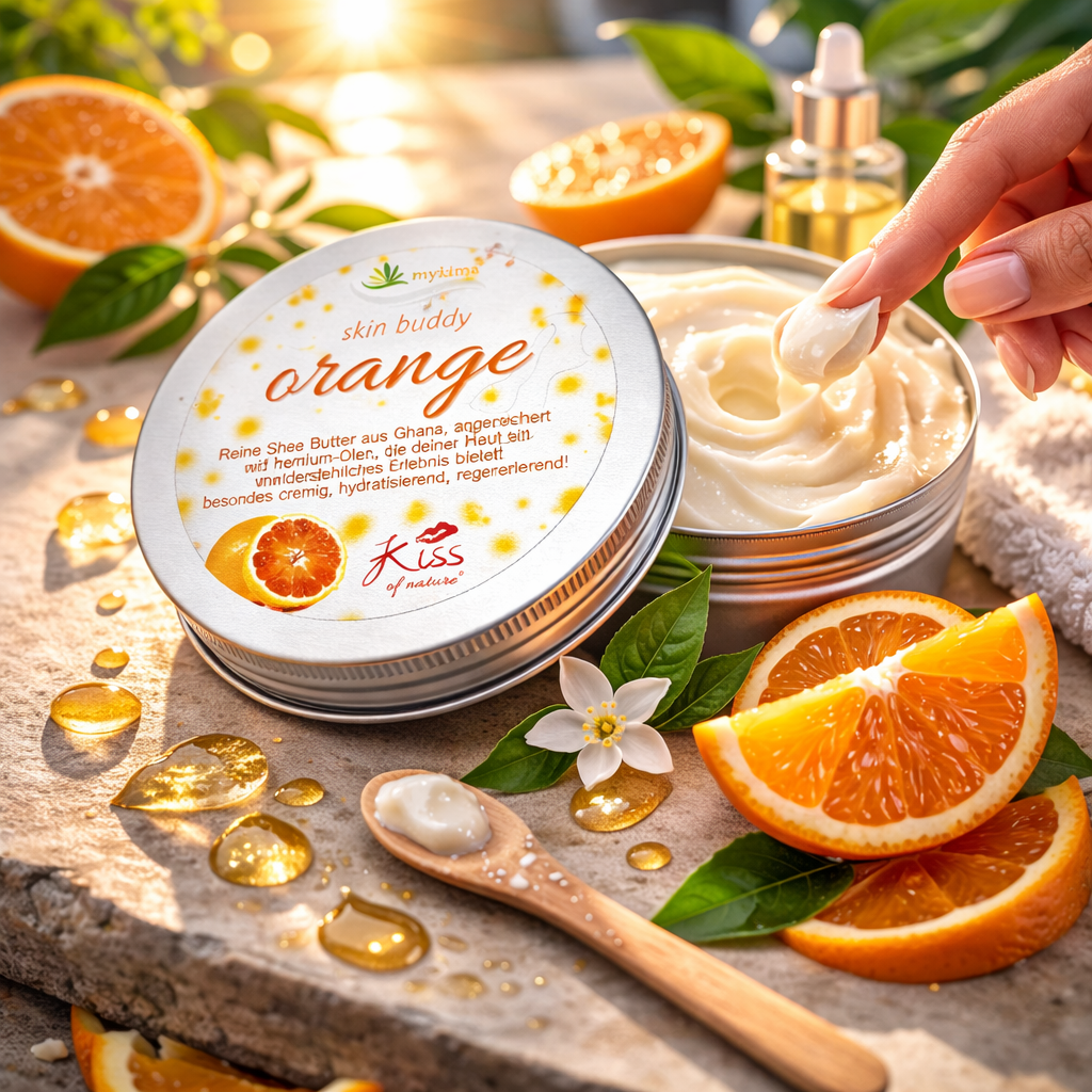 Skin Buddy Orange 100 g – Belebende Duftpflege mit Sheabutter & Jojobaöl | mykima®