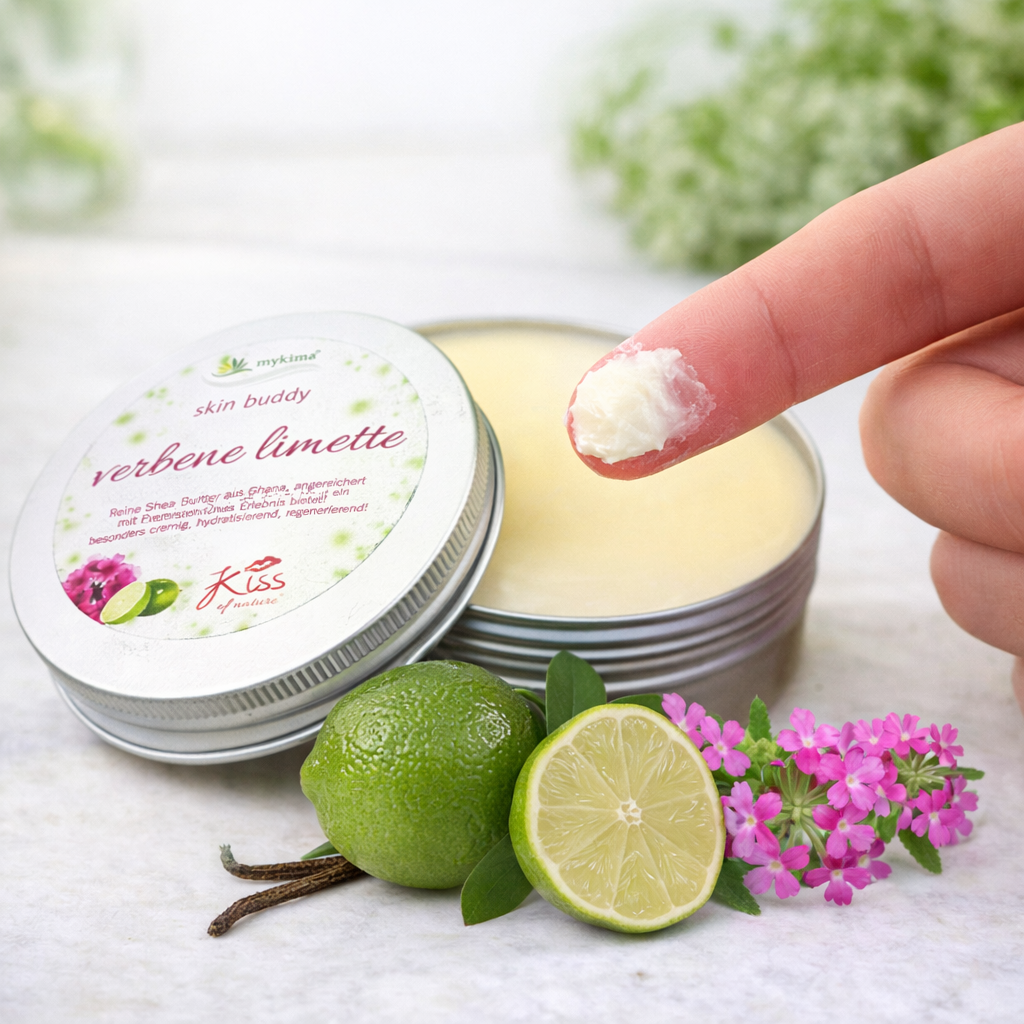 Skin Buddy Verbene-Limette 100 g – Herb-frische Duftpflege mit Sheabutter & Jojobaöl | mykima®