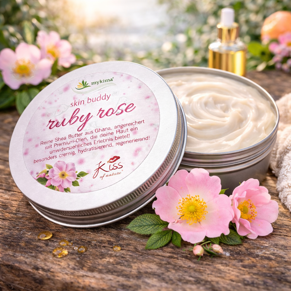 Skin Buddy Ruby Rose 100 g – Zarte Duftpflege mit Sheabutter & Jojobaöl | mykima®