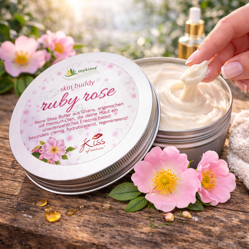 Skin Buddy Ruby Rose 100 g – Zarte Duftpflege mit Sheabutter & Jojobaöl | mykima®