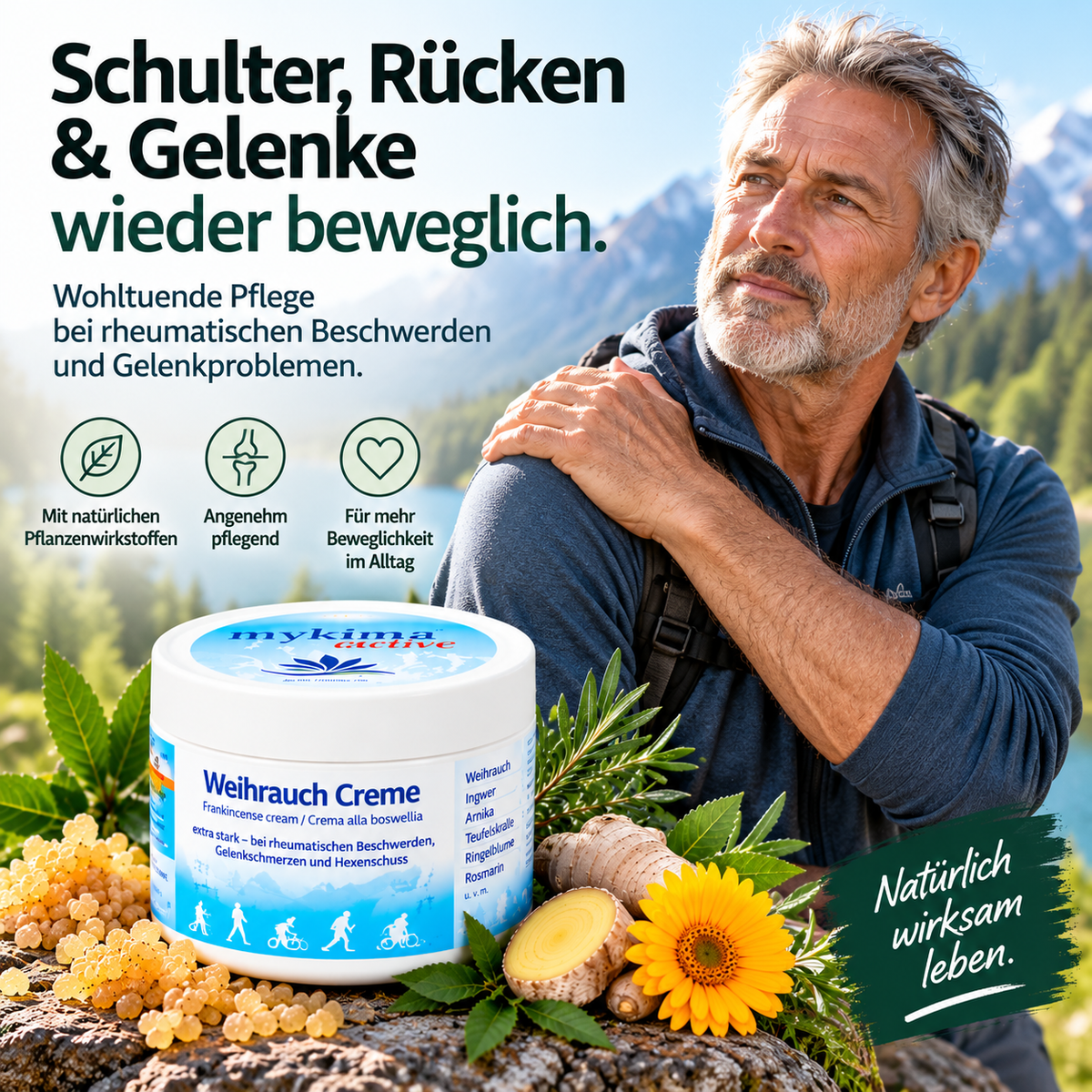 Weihrauch Creme mit Ingwer – intensive Pflege für belastete Gelenkpartien | mykima®