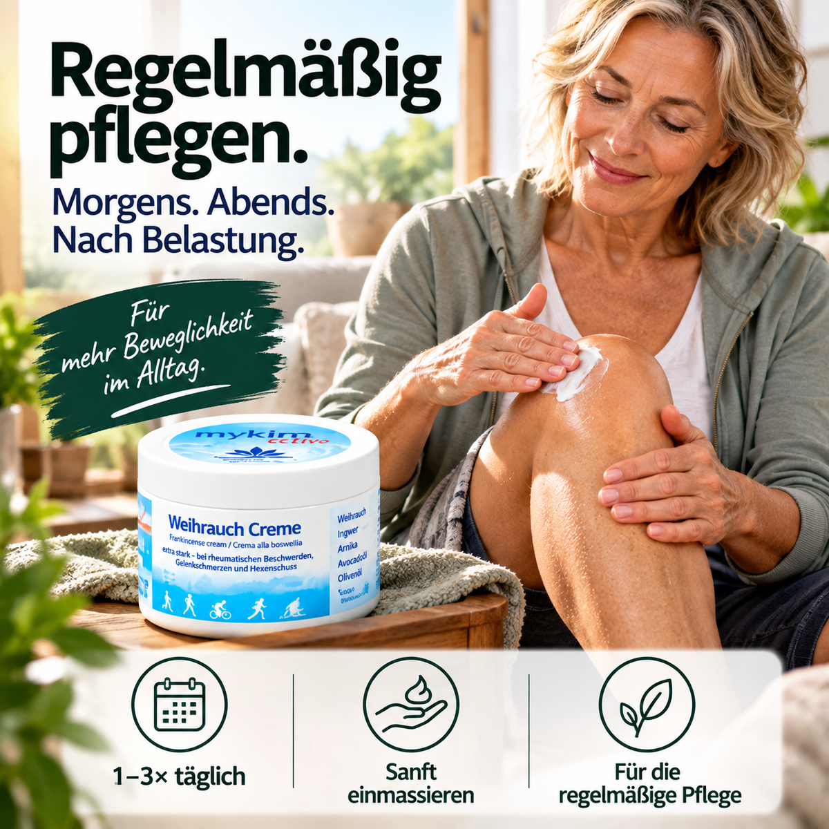 Weihrauch Creme mit Ingwer – intensive Pflege für belastete Gelenkpartien | mykima®
