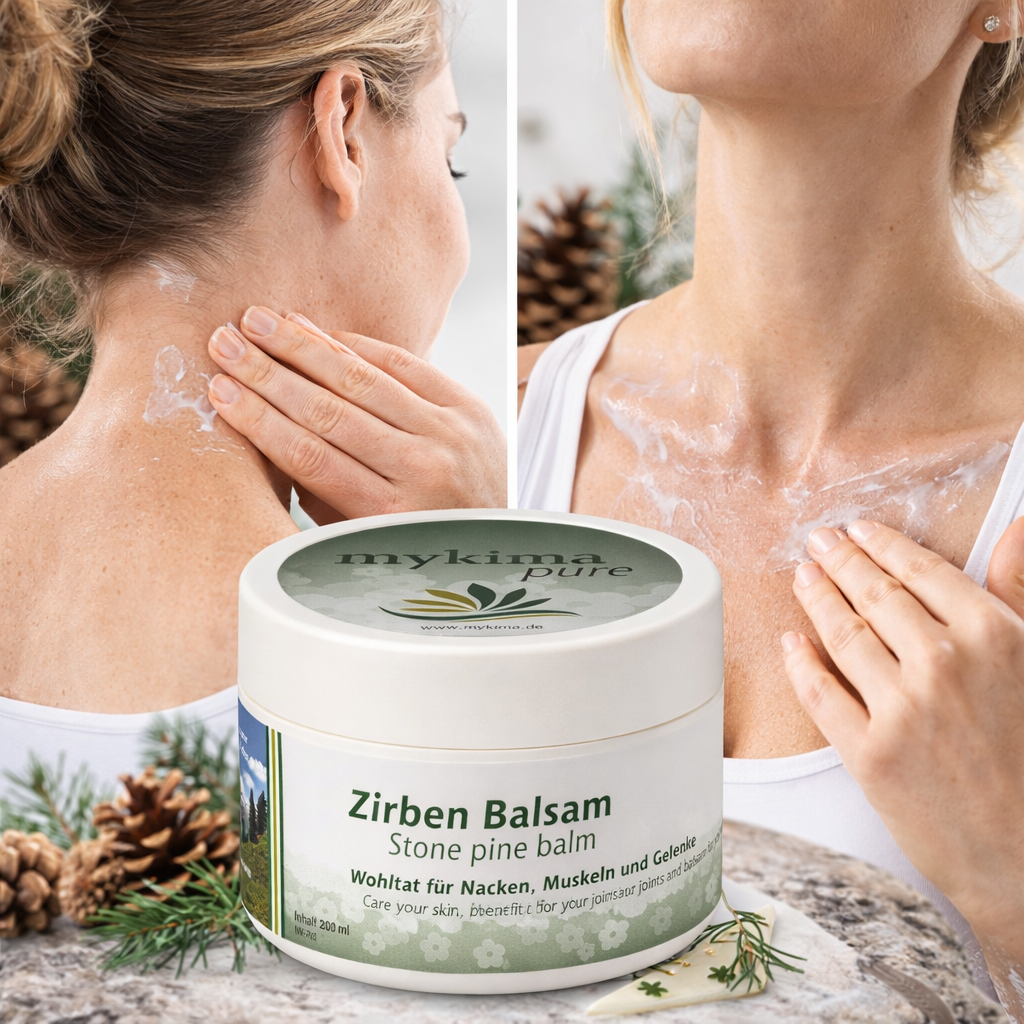Zirben Balsam 200 ml – wohltuende Pflege für Nacken, Muskeln & Entspannung | mykima®
