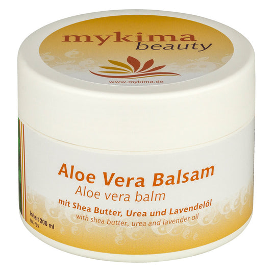 Aloe Vera Balsam 200 ml – Feuchtigkeitspflege mit Urea, Lavendelöl & Sheabutter für trockene Haut | mykima®