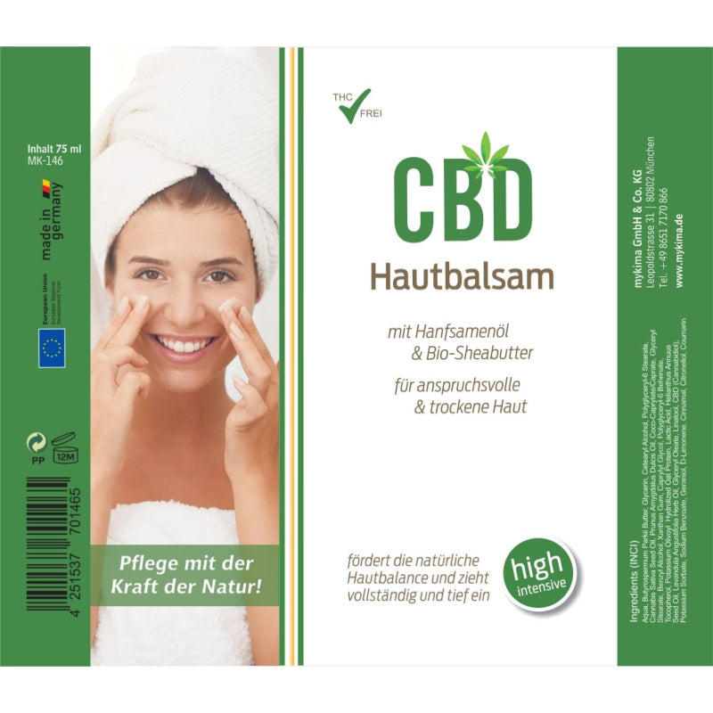 CBD Hautbalsam – Intensive Pflege für anspruchsvolle & trockene Haut 75ml Handspender