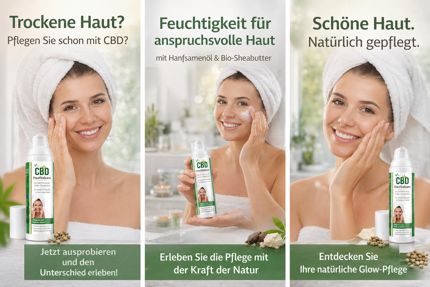 CBD Hautbalsam – Intensive Pflege für anspruchsvolle & trockene Haut 75ml Handspender