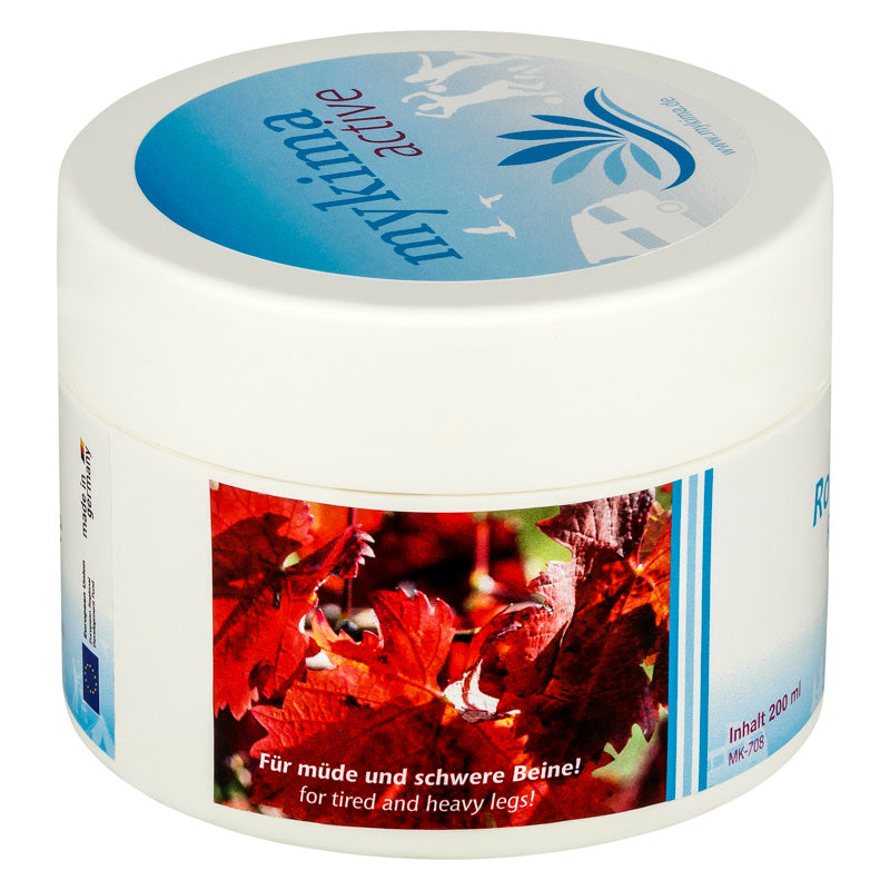 Rotes Weinlaub Pflegebalsam 200 ml – Pflege für müde & schwere Beine | mykima®