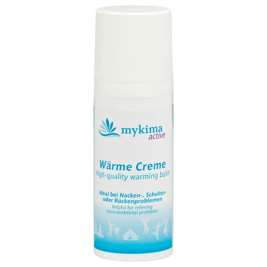 Wärme Creme ohne Capsaicin – wohltuende Pflege & Wärmegefühl | 75 ml Handspender, nachfüllbar | mykima®